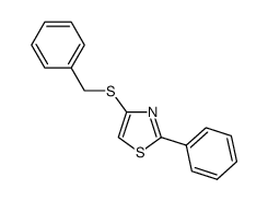4-benzylsulfanyl-2-phenyl-1,3-thiazole结构式