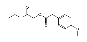 2-ethoxy-2-oxoethyl 2-(4-methoxyphenyl)acetate Structure