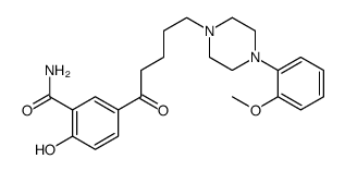 2-hydroxy-5-[5-[4-(2-methoxyphenyl)piperazin-1-yl]pentanoyl]benzamide结构式