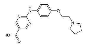 2-((4-(2-pyrrolidin-1-ylethoxy)phenyl)amino)pyrimidine-5-carboxylic acid结构式