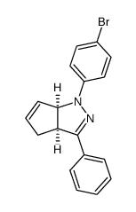 1-(4-bromo-phenyl)-3-phenyl-1,3a,4,6a-tetrahydro-cyclopentapyrazole结构式