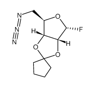 5-azido-2,3-O-cyclopentylidene-5-deoxy-α-D-ribofuranosyl fluoride Structure
