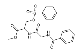 N-Hippuroyl-O-(toluol-4-sulfonyl)-(+-)-serin-methylester结构式