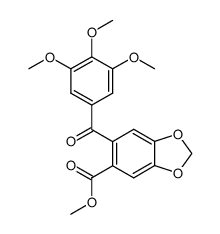 4,5-methylenedioxy-2-(3,4,5-trimethoxy-benzoyl)-benzoic acid methyl ester结构式