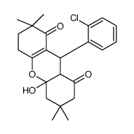 9-(2-chlorophenyl)-4a-hydroxy-3,3,7,7-tetramethyl-2,4,5,6,9,9a-hexahydroxanthene-1,8-dione结构式