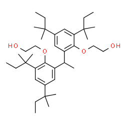 1,1-Bis[2-(2-hydroxyethoxy)-3,5-di-tert-pentylphenyl]ethane structure