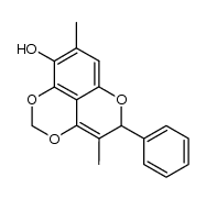 9-hydroxy-4,8-dimethyl-5-phenyl-5H-pyrano[4,3,2-de][1,3]benzodioxin结构式