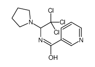 N-(2,2,2-trichloro-1-pyrrolidin-1-ylethyl)pyridine-3-carboxamide Structure
