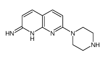 7-piperazin-1-yl-1,8-naphthyridin-2-amine结构式