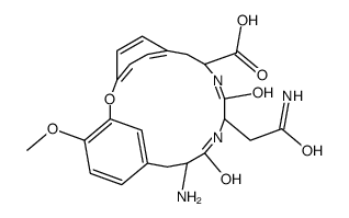 (9S,12S,15S)-12-(2-Amino-2-oxoethyl)-9-amino-4-methoxy-10,13-dioxo-2-oxa-11,14-diazatricyclo[15.2.2.13,7]docosa-3,5,7(22),17,19,20-hexaene-15-carboxylic acid Structure