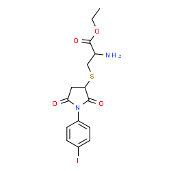 ethyl 2-amino-3-{[1-(4-iodophenyl)-2,5-dioxo-3-pyrrolidinyl]sulfanyl}propanoate结构式