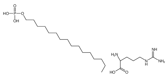 (2S)-2-amino-5-(diaminomethylideneamino)pentanoic acid,hexadecyl dihydrogen phosphate结构式