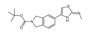 2-Methyl-2-propanyl 5-[2-(methylamino)-1,3-thiazol-4-yl]-1,3-dihy dro-2H-isoindole-2-carboxylate结构式