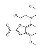 7-(BIS(2-CHLOROETHYL)AMINO)-4-METHOXY-2-NITROBENZOFURAN structure