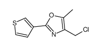 4-(chloromethyl)-5-methyl-2-(thiophen-3-yl)oxazole Structure
