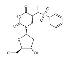 2'-deoxy-5-(1-phenylsulphonylethyl)uridine结构式