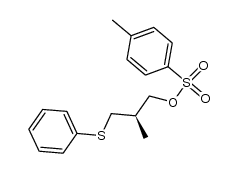 (R)-(-)-2-methyl-3-phenylthiopropyl toluene-p-sulphonate Structure