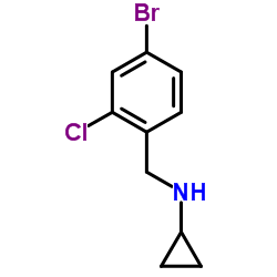 N-(4-Bromo-2-chlorobenzyl)cyclopropanamine结构式
