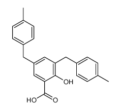 2-hydroxy-3,5-bis[(4-methylphenyl)methyl]benzoic acid结构式