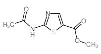 Methyl 2-(acetylamino)-1,3-thiazole-5-carboxylate, 2-Acetamido-5-(methoxycarbonyl)-1,3-thiazole structure