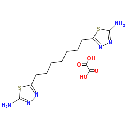 5-[7-(5-AMINO-1,3,4-THIADIAZOL-2-YL)HEPTYL]-1,3,4-THIADIAZOL-2-YLAMINE OXALATE结构式