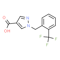 1-[2-(Trifluoromethyl)benzyl]-1H-pyrazole-4-carboxylic acid Structure