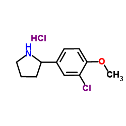 2-(3-Chloro-4-methoxyphenyl)pyrrolidine hydrochloride (1:1) Structure