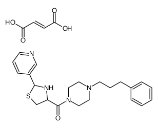 but-2-enedioic acid, [4-(3-phenylpropyl)piperazin-1-yl]-(2-pyridin-3-y lthiazolidin-4-yl)methanone Structure