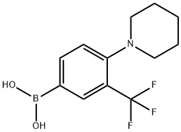 3-(piperidin-1-yl)-4-(trifluoromethyl)phenylboronic acid Structure