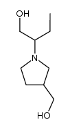 3-hydroxymethyl-N-(1'-hydroxy-2'-butyl)-pyrrolidine结构式