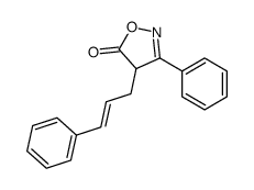 3-phenyl-4-(3-phenylprop-2-enyl)-4H-1,2-oxazol-5-one Structure