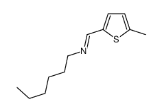 N-hexyl-1-(5-methylthiophen-2-yl)methanimine结构式