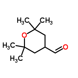 2,2,6,6-tetramethyloxane-4-carbaldehyde结构式