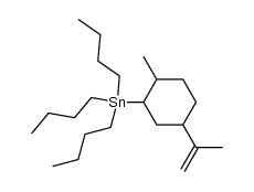 tributyl(2-methyl-5-(prop-1-en-2-yl)cyclohexyl)stannane结构式