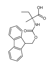 (R)-2-((((9H-芴-9-基)甲氧基)羰基)氨基)-2-甲基丁酸结构式