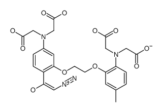 (E)-1-[4-[bis(carboxymethyl)amino]-2-[2-[2-[bis(carboxymethyl)amino]-5-methylphenoxy]ethoxy]phenyl]-2-diazonioethenolate结构式
