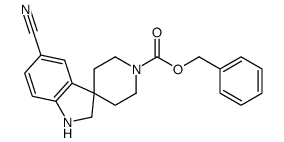 BENZYL5-CYANOSPIRO[INDOLINE-3,4'-PIPERIDINE]-1'-CARBOXYLATE结构式