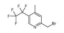 2-(Bromomethyl)-4-methyl-5-(pentafluoroethyl)pyridine Structure