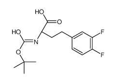 (2R)-4-(3,4-difluorophenyl)-2-[(2-methylpropan-2-yl)oxycarbonylamino]butanoic acid Structure