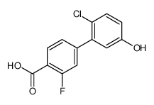 4-(2-chloro-5-hydroxyphenyl)-2-fluorobenzoic acid结构式