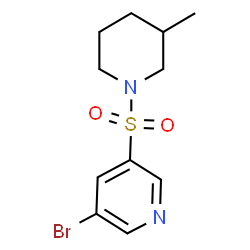 3-bromo-5-(3-Methylpiperidin-1-ylsulfonyl)pyridine structure