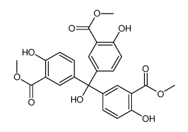 methyl 2-hydroxy-5-[hydroxy-bis(4-hydroxy-3-methoxycarbonylphenyl)methyl]benzoate结构式