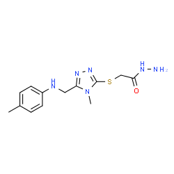 2-[(4-Methyl-5-{[(4-methylphenyl)amino]methyl}-4H-1,2,4-triazol-3-yl)thio]acetohydrazide Structure