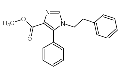 1-苯乙基-5-苯基咪唑-4-羧酸甲酯结构式