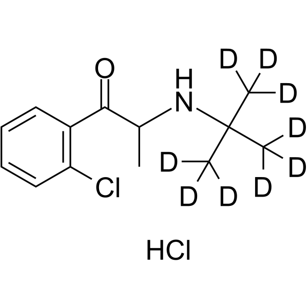 3-Deschloro-2-chloro Bupropion-d9 hydrochloride结构式