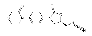 4-{4-[(5R)-5-(azidomethyl)-2-oxo-1,3-oxazolidin-3-yl]phenyl}-morpholin-3-one结构式