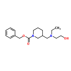 Benzyl 3-{[ethyl(2-hydroxyethyl)amino]methyl}-1-piperidinecarboxylate Structure