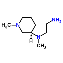 N-Methyl-N-[(3R)-1-methyl-3-piperidinyl]-1,2-ethanediamine结构式