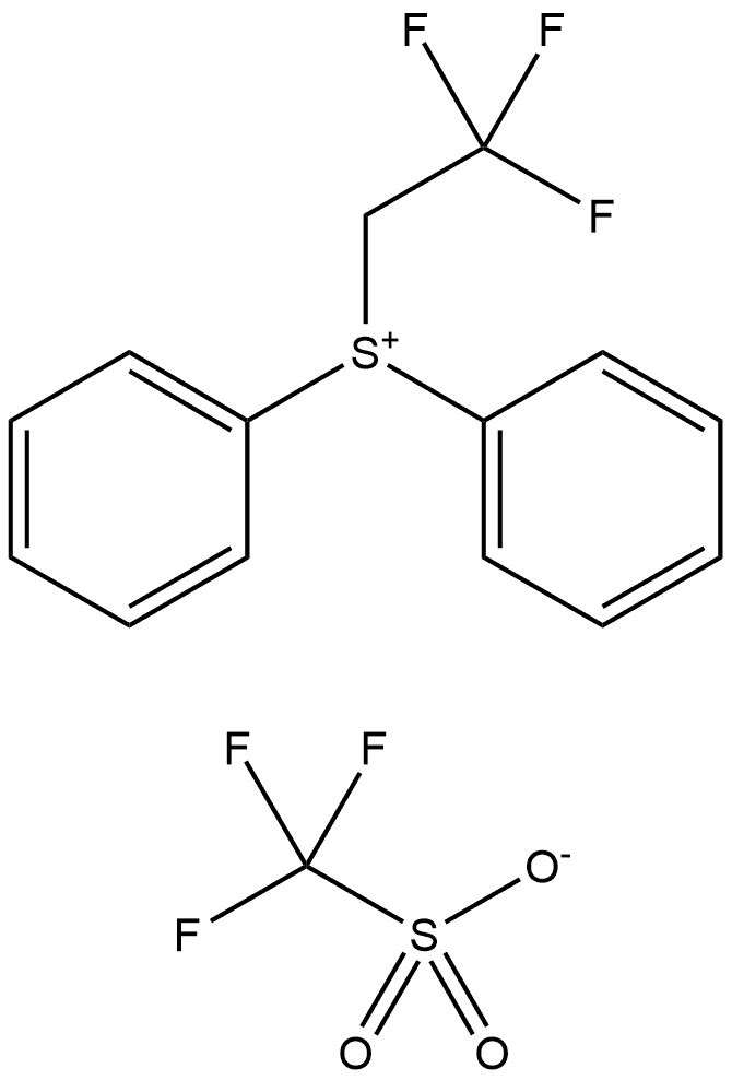 三氟甲磺酸二苯(2,2,2-三氟乙基)锍结构式