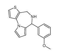 4H-Pyrrolo(1,2-a)thieno(2,3-f)(1,4)diazepine,5,6-dihydro-6-(3-methoxyphenyl) Structure